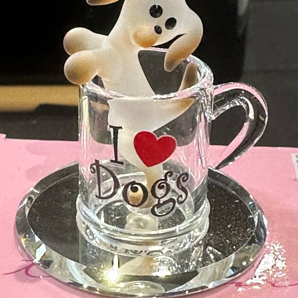 Glass Baron: Glass Pup in a Cup Figurine